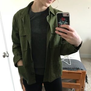 Jcrew Military Shirt Jacket Green Small